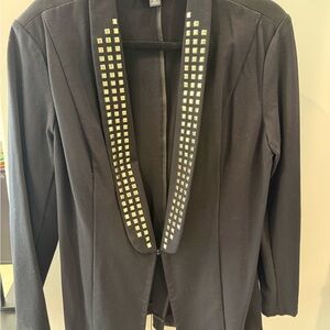 BOLD elements Black Blazer with Gold Studs